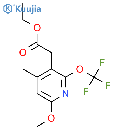 Ethyl 6-methoxy-4-methyl-2-(trifluoromethoxy)pyridine-3-acetate structure
