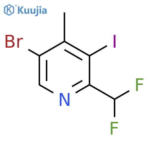 5-Bromo-2-(difluoromethyl)-3-iodo-4-methylpyridine structure