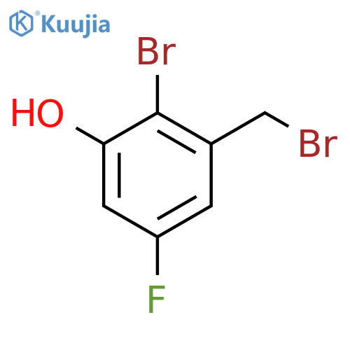 2-Bromo-5-fluoro-3-hydroxybenzyl bromide structure
