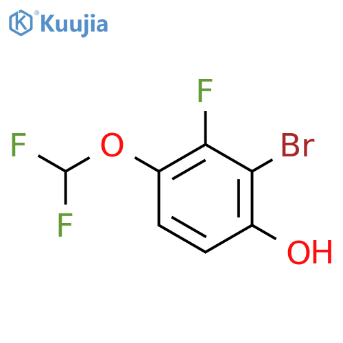 2-Bromo-4-difluoromethoxy-3-fluorophenol structure