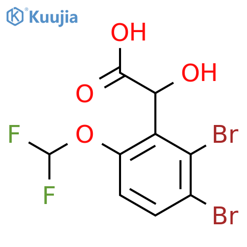 2,3-Dibromo-6-(difluoromethoxy)mandelic acid structure