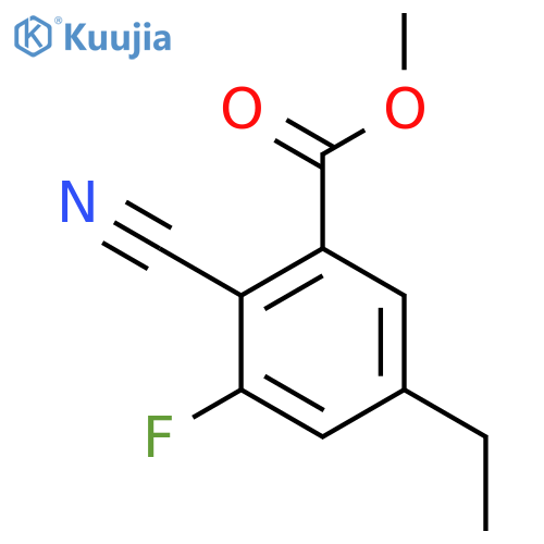 Methyl 2-cyano-3-fluoro-5-ethylbenzoate structure