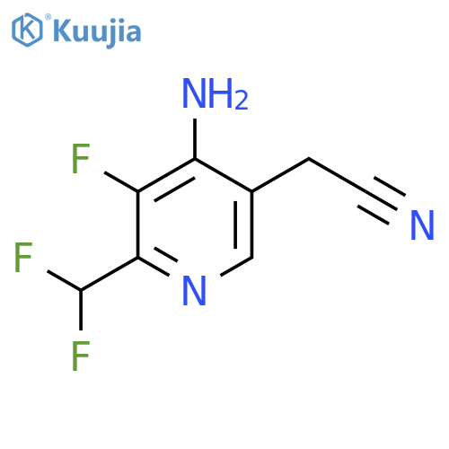 4-Amino-2-(difluoromethyl)-3-fluoropyridine-5-acetonitrile structure