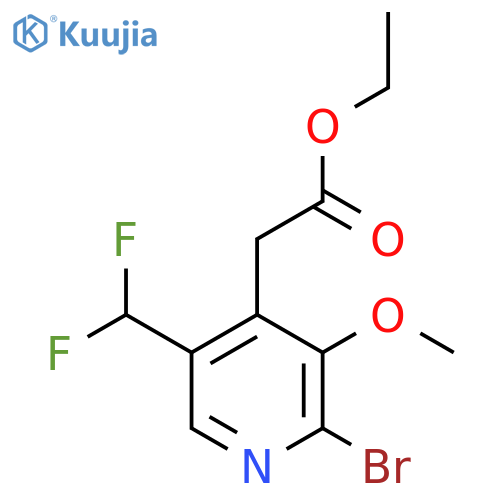 Ethyl 2-bromo-5-(difluoromethyl)-3-methoxypyridine-4-acetate structure