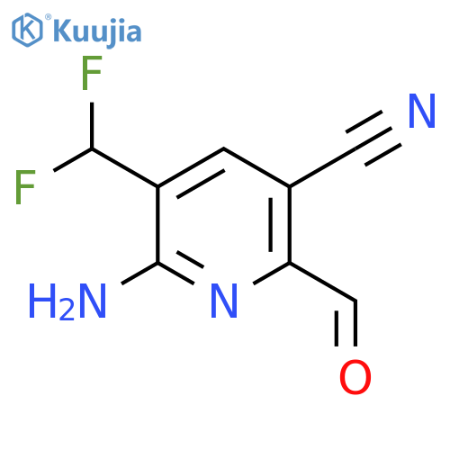 2-Amino-5-cyano-3-(difluoromethyl)pyridine-6-carboxaldehyde structure