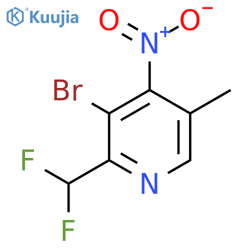 3-Bromo-2-(difluoromethyl)-5-methyl-4-nitropyridine structure
