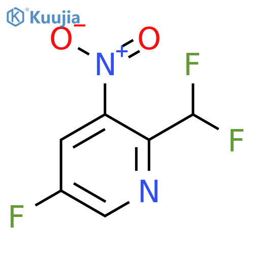 2-(Difluoromethyl)-5-fluoro-3-nitropyridine structure