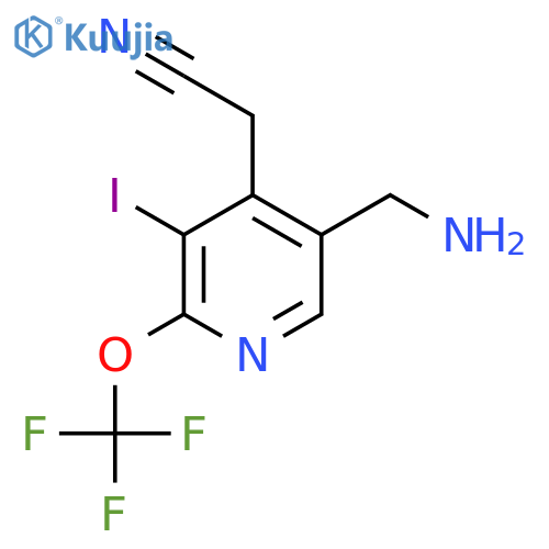 5-(Aminomethyl)-3-iodo-2-(trifluoromethoxy)pyridine-4-acetonitrile structure