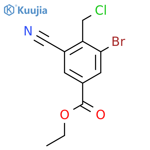 Ethyl 3-bromo-4-chloromethyl-5-cyanobenzoate structure