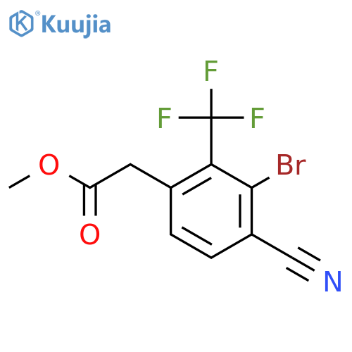 Methyl 3-bromo-4-cyano-2-(trifluoromethyl)phenylacetate structure