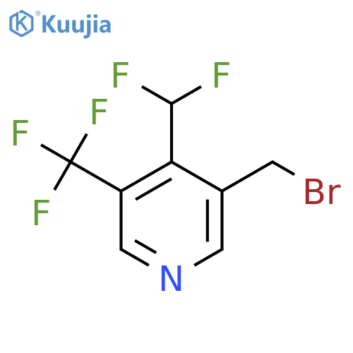 3-(Bromomethyl)-4-(difluoromethyl)-5-(trifluoromethyl)pyridine structure