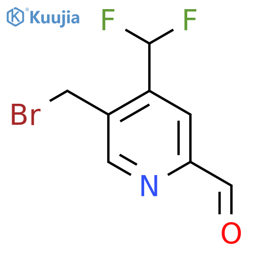 5-(Bromomethyl)-4-(difluoromethyl)pyridine-2-carboxaldehyde structure