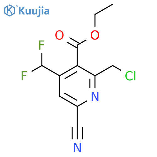 Ethyl 2-(chloromethyl)-6-cyano-4-(difluoromethyl)pyridine-3-carboxylate structure