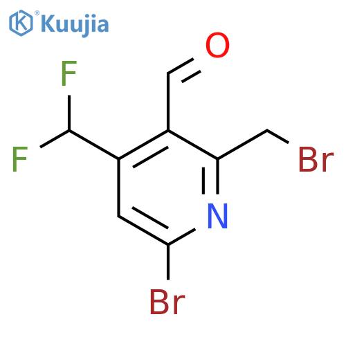 6-Bromo-2-(bromomethyl)-4-(difluoromethyl)pyridine-3-carboxaldehyde structure