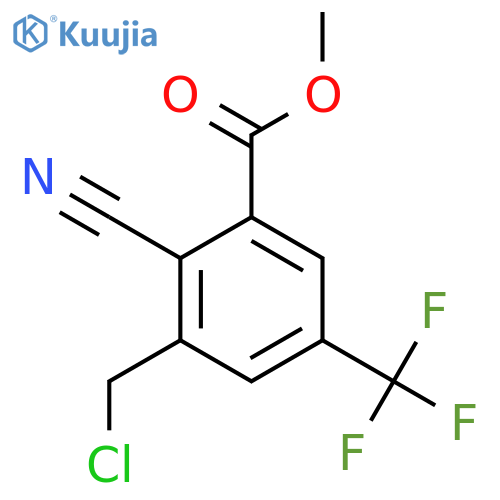 Methyl 3-chloromethyl-2-cyano-5-(trifluoromethyl)benzoate structure