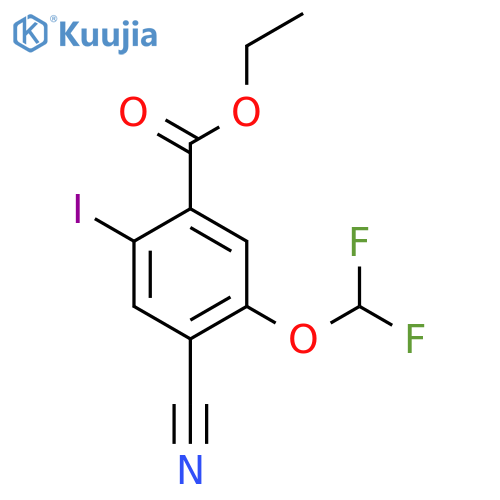 Ethyl 4-cyano-5-difluoromethoxy-2-iodobenzoate structure