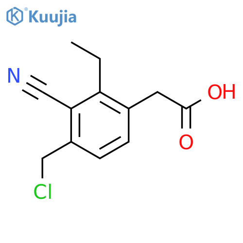 4-Chloromethyl-3-cyano-2-ethylphenylacetic acid structure