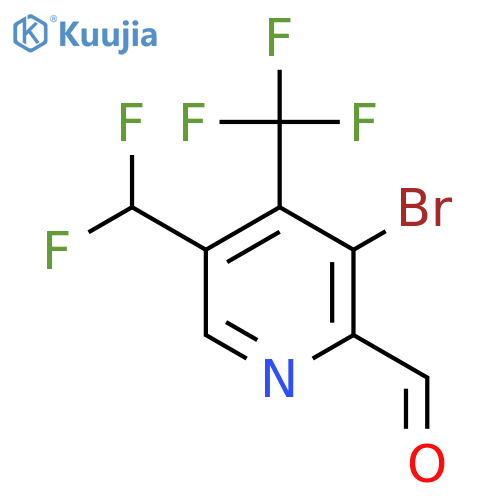 3-Bromo-5-(difluoromethyl)-4-(trifluoromethyl)pyridine-2-carboxaldehyde structure