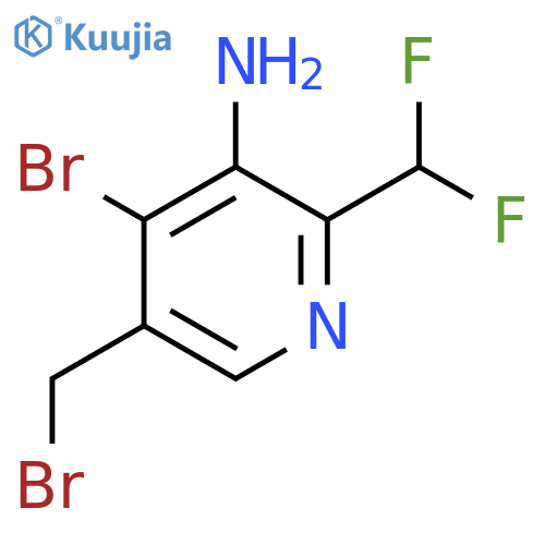 3-Amino-4-bromo-5-(bromomethyl)-2-(difluoromethyl)pyridine structure