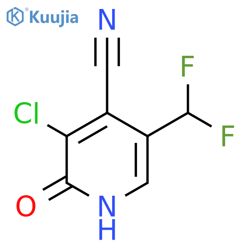 3-Chloro-4-cyano-5-(difluoromethyl)-2-hydroxypyridine structure