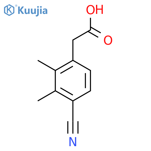 4-Cyano-2,3-dimethylphenylacetic acid structure