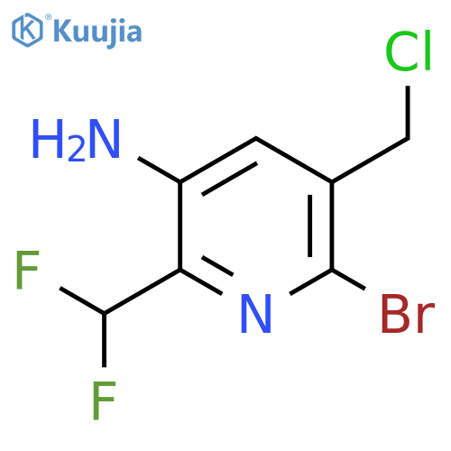 5-Amino-2-bromo-3-(chloromethyl)-6-(difluoromethyl)pyridine structure