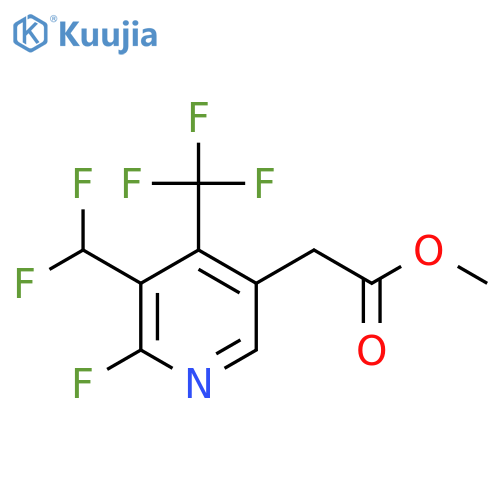 Methyl 3-(difluoromethyl)-2-fluoro-4-(trifluoromethyl)pyridine-5-acetate structure