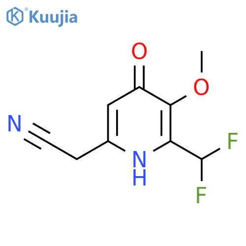 2-(Difluoromethyl)-4-hydroxy-3-methoxypyridine-6-acetonitrile structure