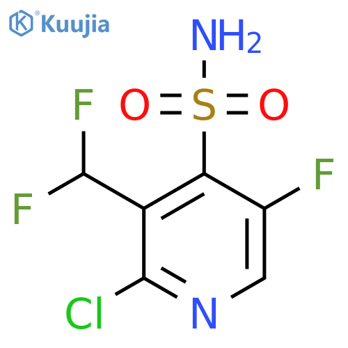 2-Chloro-3-(difluoromethyl)-5-fluoropyridine-4-sulfonamide structure