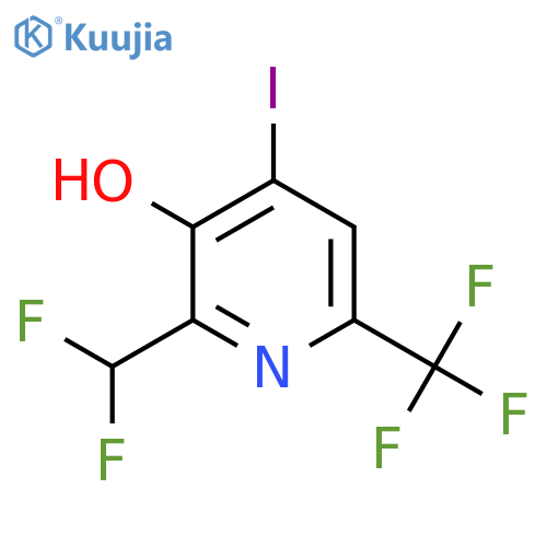 2-(Difluoromethyl)-3-hydroxy-4-iodo-6-(trifluoromethyl)pyridine structure