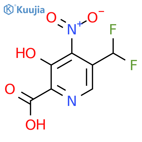 5-(Difluoromethyl)-3-hydroxy-4-nitropyridine-2-carboxylic acid structure
