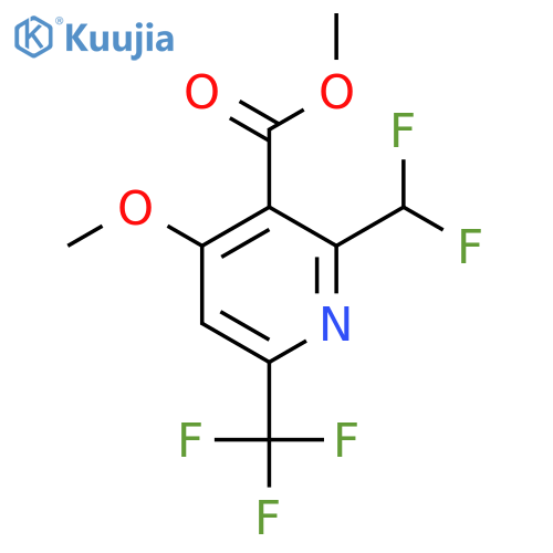 Methyl 2-(difluoromethyl)-4-methoxy-6-(trifluoromethyl)pyridine-3-carboxylate structure