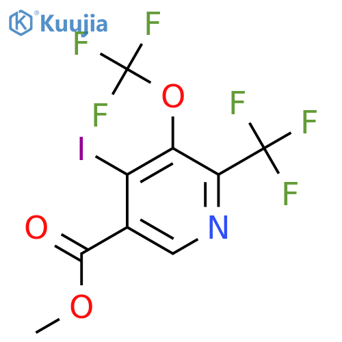 Methyl 4-iodo-3-(trifluoromethoxy)-2-(trifluoromethyl)pyridine-5-carboxylate structure