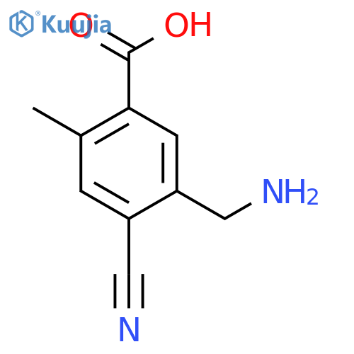 5-Aminomethyl-4-cyano-2-methylbenzoic acid structure