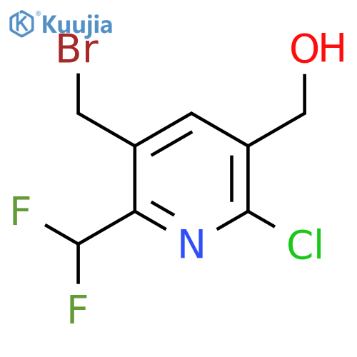 3-(Bromomethyl)-6-chloro-2-(difluoromethyl)pyridine-5-methanol structure