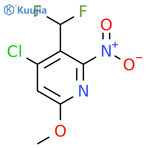 4-Chloro-3-(difluoromethyl)-6-methoxy-2-nitropyridine structure