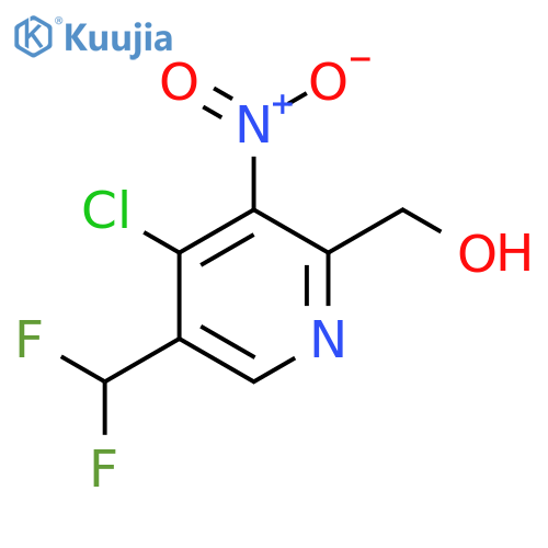4-Chloro-5-(difluoromethyl)-3-nitropyridine-2-methanol structure