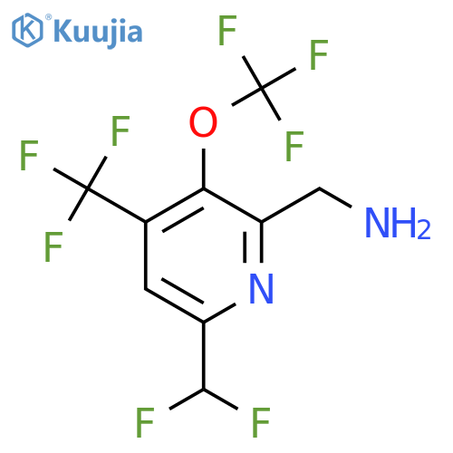 2-(Aminomethyl)-6-(difluoromethyl)-3-(trifluoromethoxy)-4-(trifluoromethyl)pyridine structure