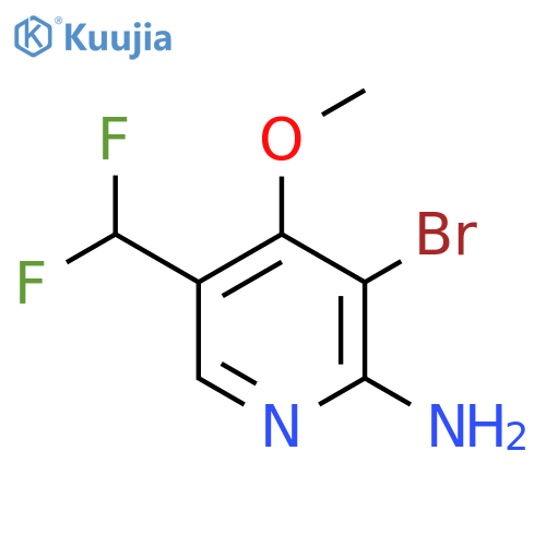 2-Amino-3-bromo-5-(difluoromethyl)-4-methoxypyridine structure