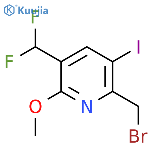 2-(Bromomethyl)-5-(difluoromethyl)-3-iodo-6-methoxypyridine structure