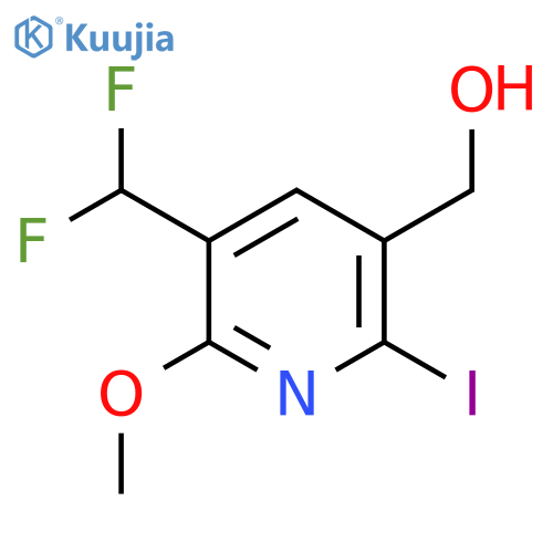 3-(Difluoromethyl)-6-iodo-2-methoxypyridine-5-methanol structure