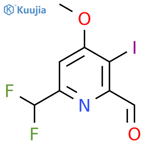 6-(Difluoromethyl)-3-iodo-4-methoxypyridine-2-carboxaldehyde structure