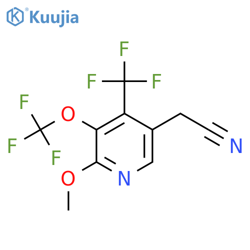 2-Methoxy-3-(trifluoromethoxy)-4-(trifluoromethyl)pyridine-5-acetonitrile structure