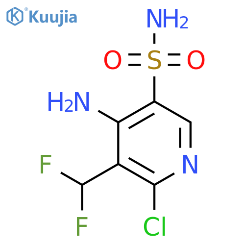 4-Amino-2-chloro-3-(difluoromethyl)pyridine-5-sulfonamide structure