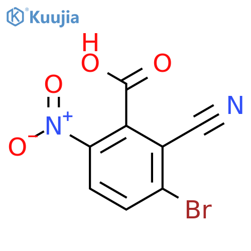 3-Bromo-2-cyano-6-nitrobenzoic acid structure