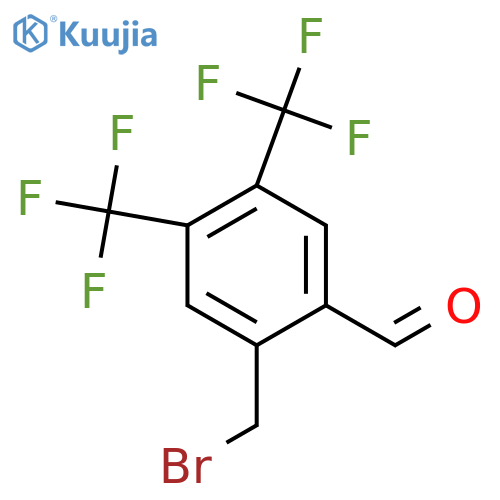 4,5-Bis(trifluoromethyl)-2-formylbenzyl bromide structure