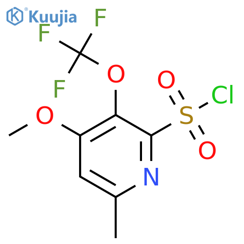 4-Methoxy-6-methyl-3-(trifluoromethoxy)pyridine-2-sulfonyl chloride structure