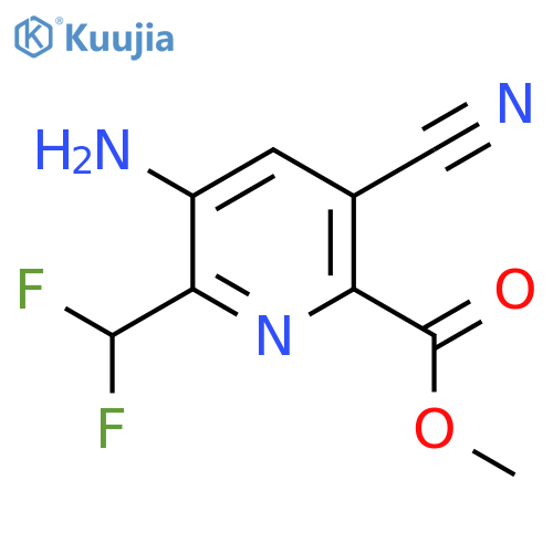 Methyl 3-amino-5-cyano-2-(difluoromethyl)pyridine-6-carboxylate structure