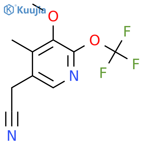3-Methoxy-4-methyl-2-(trifluoromethoxy)pyridine-5-acetonitrile structure