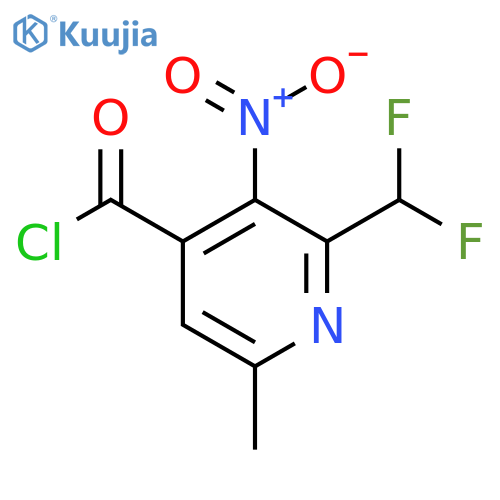 2-(Difluoromethyl)-6-methyl-3-nitropyridine-4-carbonyl chloride structure